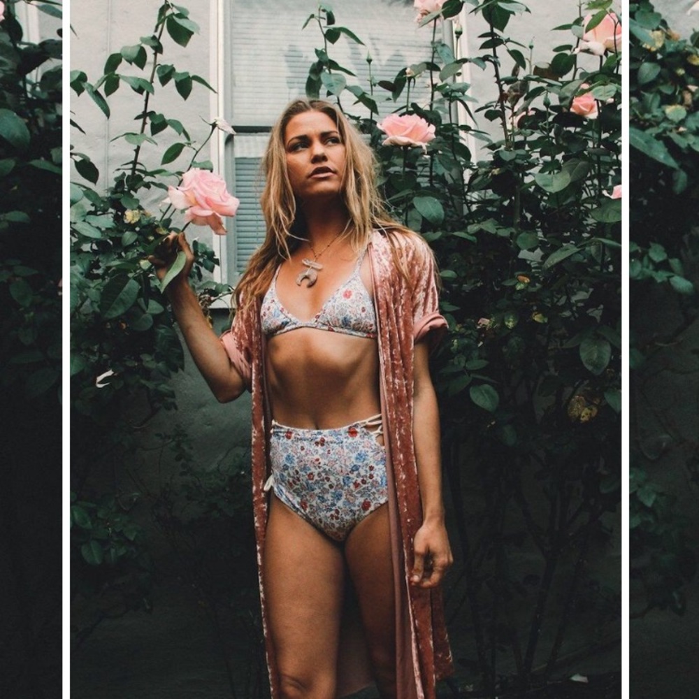 Pink Crushed Velvet Kimono